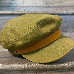 Brixton Womens newsboy cap- Olive + Brown- SM